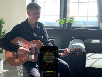 Utilisation de l'effet sur une guitare acoustique.